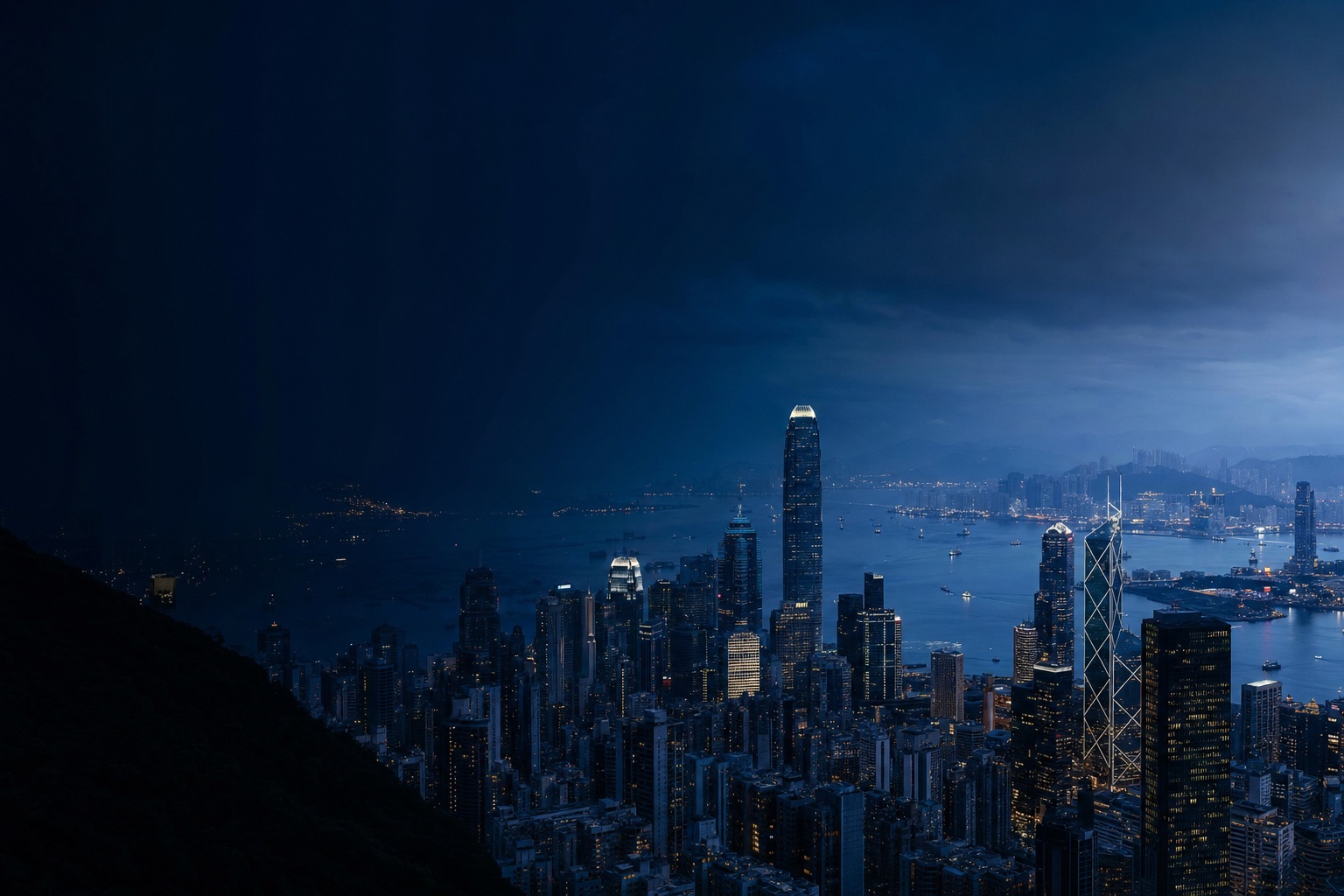 香港中環金融區天際線